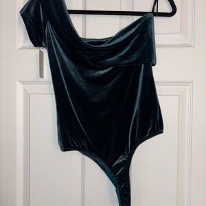 Nwt, Agolde Velvet One-Shoulder Bodysuit